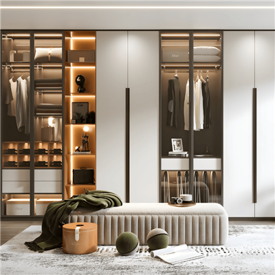 Zamonaviy oq shisha shkafi